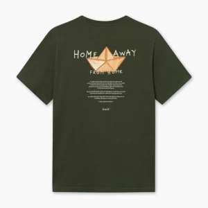 forét T-Shirts | ABODE EMBROIDERY T-SHIRT - DARK MOSS/CLOUD