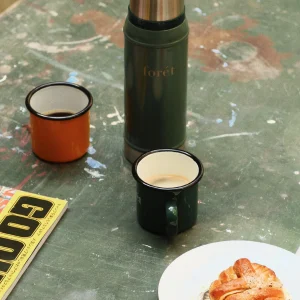 forét Outdoor Goods | Goods | BEAN ENAMEL MUG - DARK GREEN