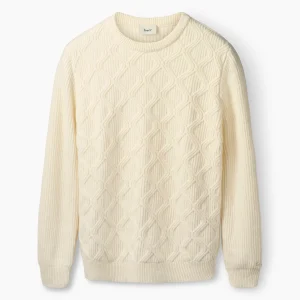 forét Knitwear | BOW CABLE KNIT - CLOUD