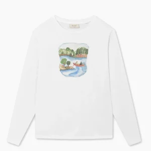 forét T-Shirts | CANOE LONGSLEEVE - WHITE