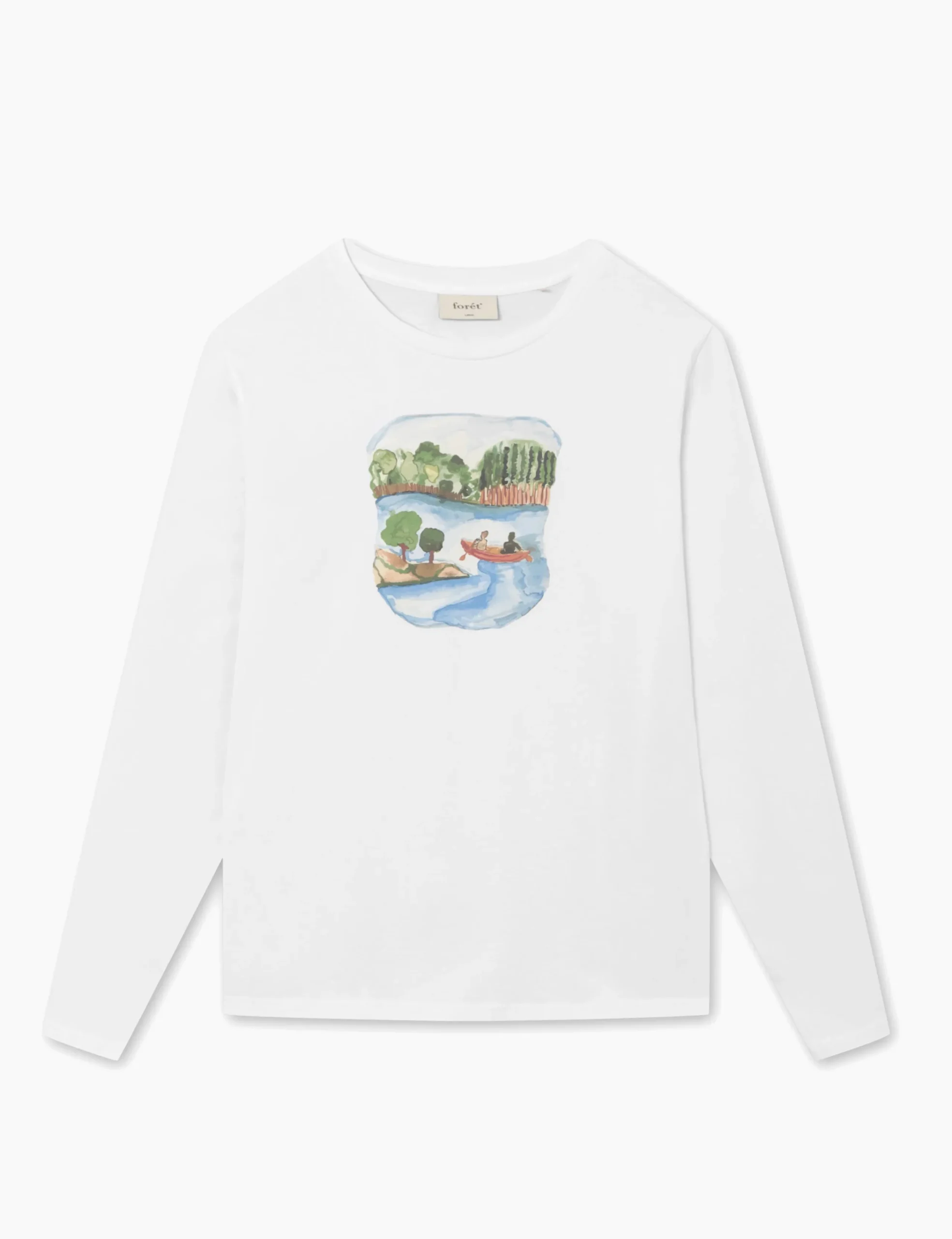 forét T-Shirts | CANOE LONGSLEEVE - WHITE
