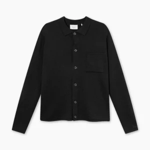 forét Knitwear | CRAFT CARDIGAN - BLACK
