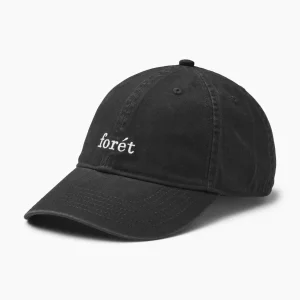 forét Caps | Classics | HAWK WASHED CAP - BLACK