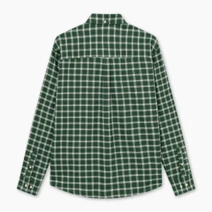 forét Shirts | HORNET FLANNEL SHIRT - GREEN/CLOUD