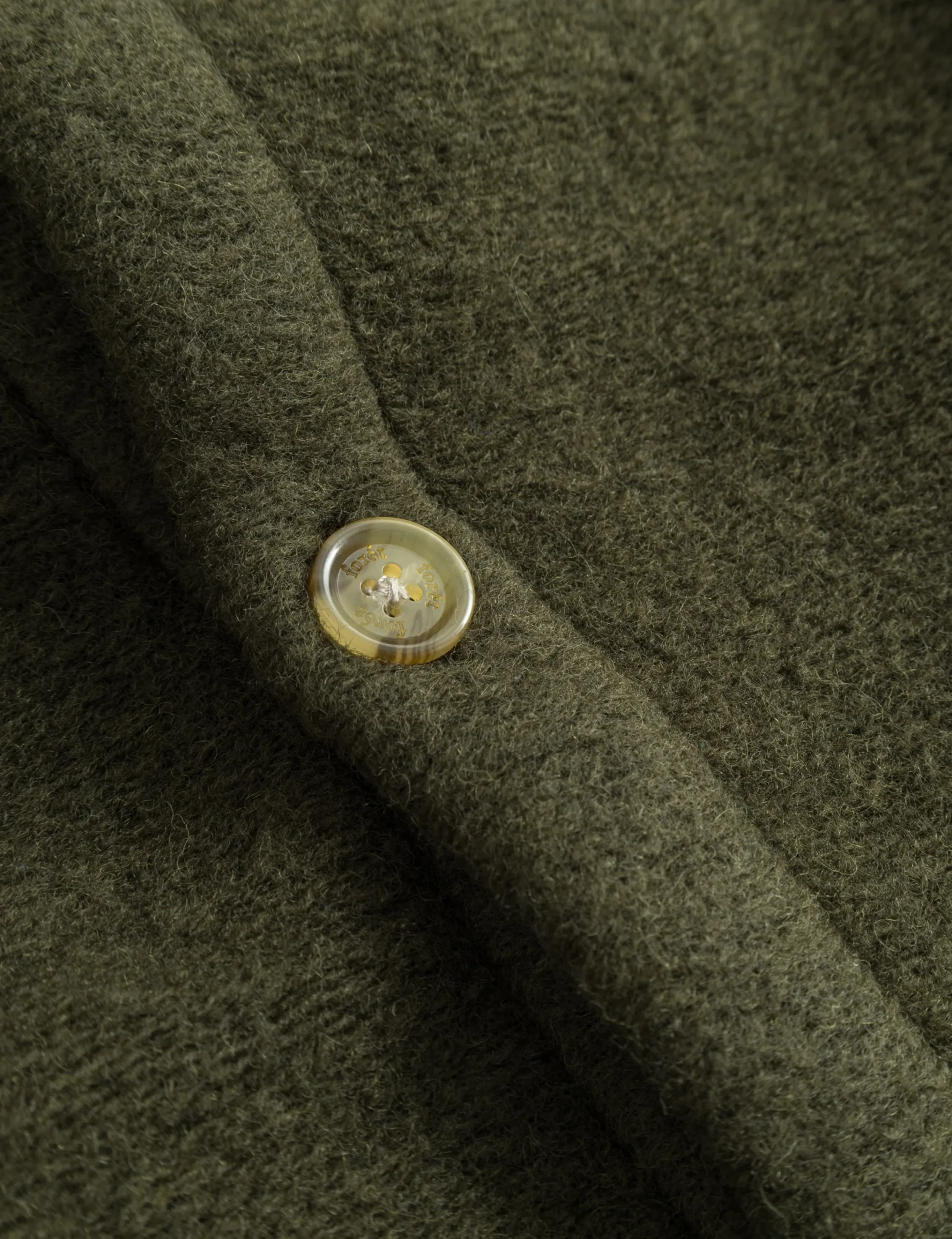 forét Shirts | Overshirts | IVY WOOL OVERSHIRT - DARK MOSS