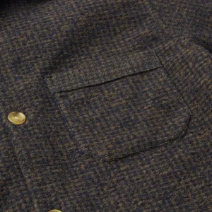 forét Overshirts | Shirts | IVY WOOL OVERSHIRT - NAVY CHECK