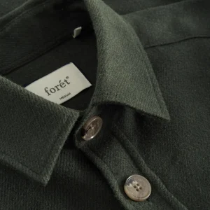 forét Shirts | Overshirts | MAP FLANNEL SHIRT - DARK MOSS