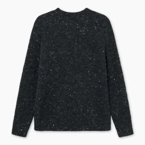 forét Knitwear | Sweatshirts | MOSS MERINO KNIT - DARK GREY MÉLANGE