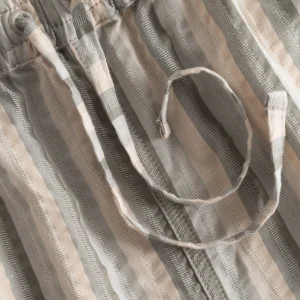 forét Shorts | OTTER SEERSSUCKER SHORTS - GREY STRIPE